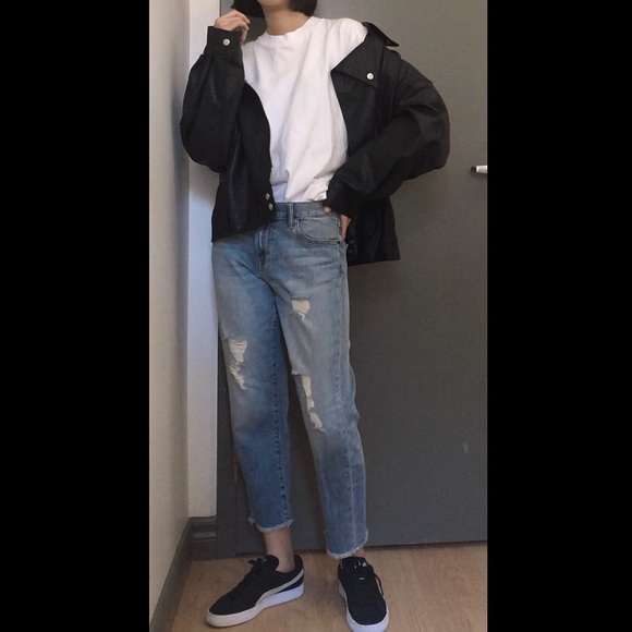 Destroyed cropped fit boyfriend jeans - Picture 2 of 5